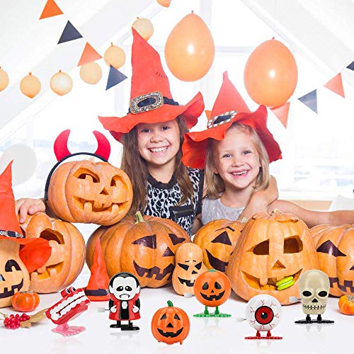 Apphome 12 PCS Halloween Wind Up Toys Assortments for Halloween Party Favors Trick or Treat Toys Goodie Bag Fillers - Thumbnail 3
