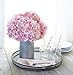 Butterfly Craze Pink Artificial Hydrangeas - Faux Silk Flowers for Wedding Bouquets, Fake Flower Arrangements, Home and Office Decorations - 3 Stems per Bundle