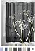 InterDesign Thistle Fabric Shower Curtain, Long, 72 x 84 Inch, Gray/Yellow