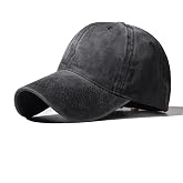 Classic Vintage Distressed Baseball Cap, Washed Cotton, Adjustable Fit