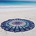 Round Beach Tapestry hippie/Boho Mandala Beach Towel Blanket Indian Cotton Bohemian Round Table cloth Mandala Decor/Yoga Mat Meditation Picnic Rugs 72 inch Circle