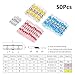50pcs Solder Seal Wire Connectors,Heat Shrink Butt Connectors Terminals Waterproof Insulated Electrical Wire Terminals,Automotive Marine Wire Splices