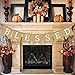 Blessed Banner Burlap| Blessed Bunting| Rustic Thanksgiving Decor| Thanksgiving Banner| Family Photo Prop| Mantle Fireplace Hanging Decor | Holiday Decorations