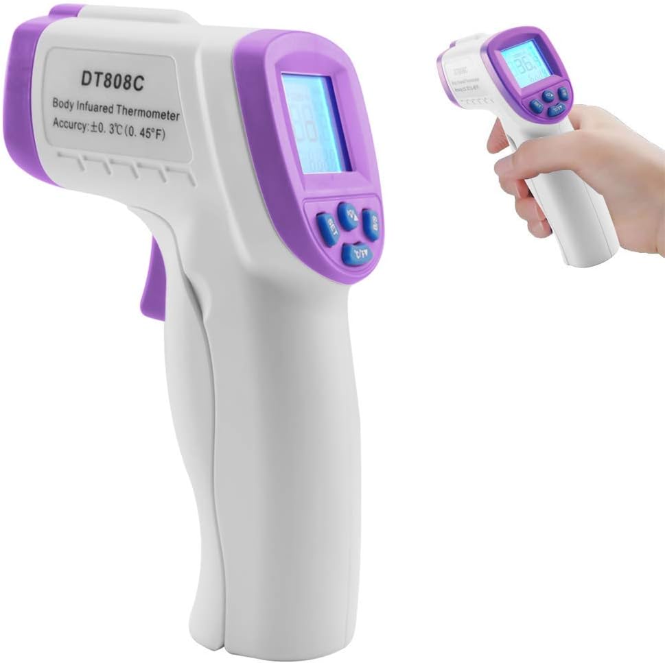Thermometer, Non-Contact Professional Digital Infrared Temperature Gun 32-42℃(89-107℉) with LCD Display