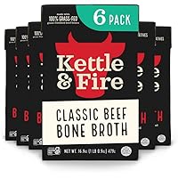 Beef Bone Broth Soup - Organic, Grass Fed, Bone Broth Collagen Protein (10g) - Perfect for Intermittent Fasting, Low Carb, Ke
