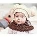 AStorePlus® Baby Kids Dual Balls Winter Warm Kintted Hat Wool Beanie Cap, Beige