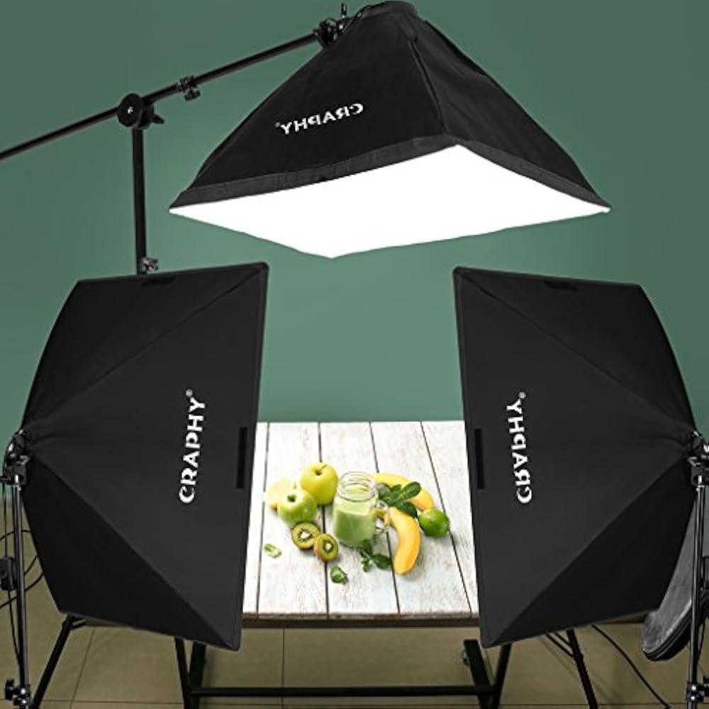 CRAPHY Professional Photo Studio Soft Box Lights Continuous Lighting
