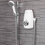 Aqualisa Aquastream Thermo Mixer Shower Adjustable Head White Chrome Low view 2