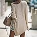 Exlura Women's Casual V Neck Loose Oversized Pullover Sweater High Low Knitted Jumper