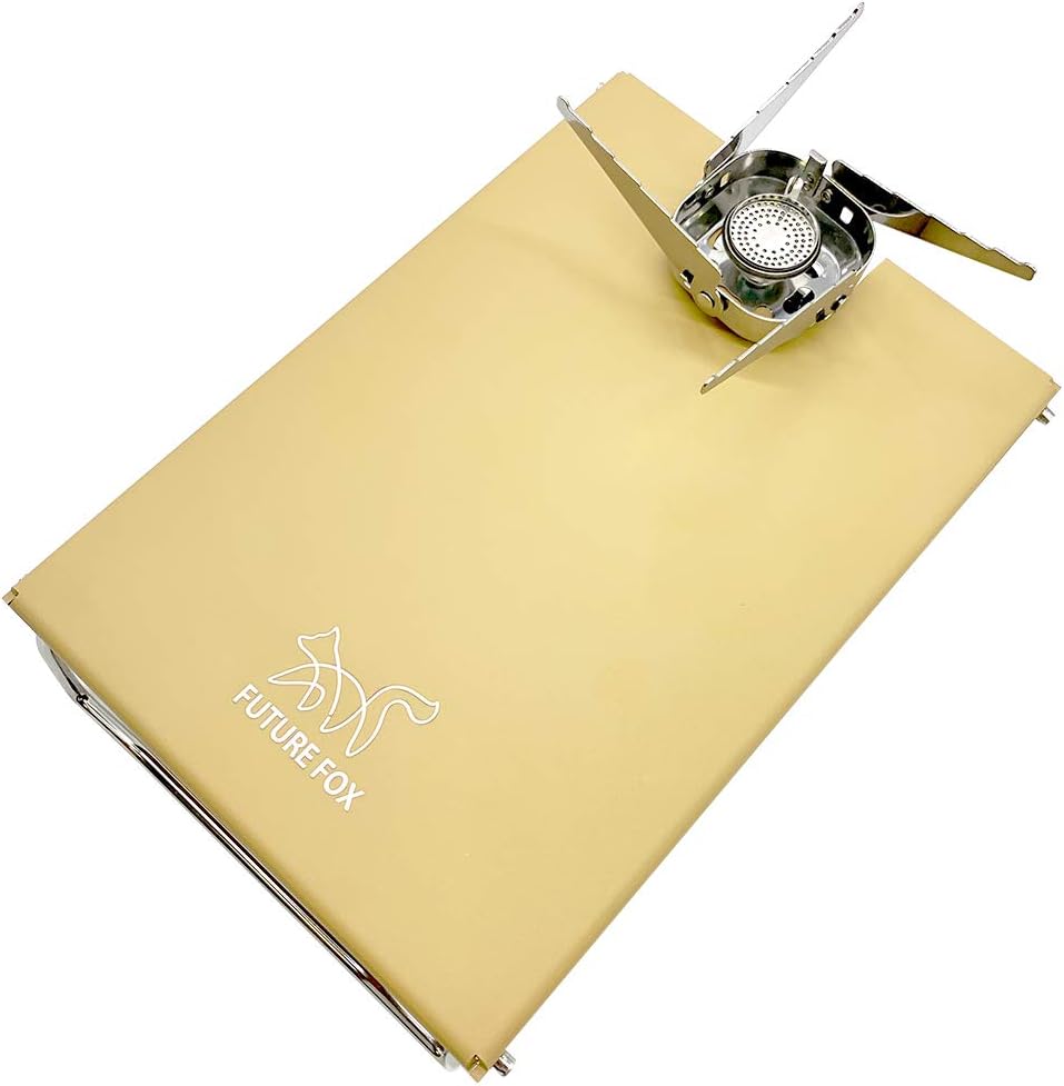 Amazon Future Fox イワタニ ジュニアコンパクトバーナー Cb Jcb 専用 ステンレス 遮熱板 テーブル 南信州発アウトドアブランド サンドベージュ Future Fox シングルバーナー