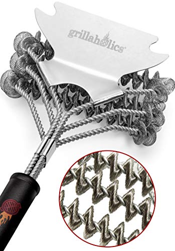 Grillaholics Safe Grill Brush & Scraper - Best Rated Bristle Free Grill Brush in BBQ Grilling Accessories - Thumbnail 6