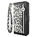 caseen Leopard Print iPhone 6 / 6S Wallet Case (Black/White) - Ferina Series