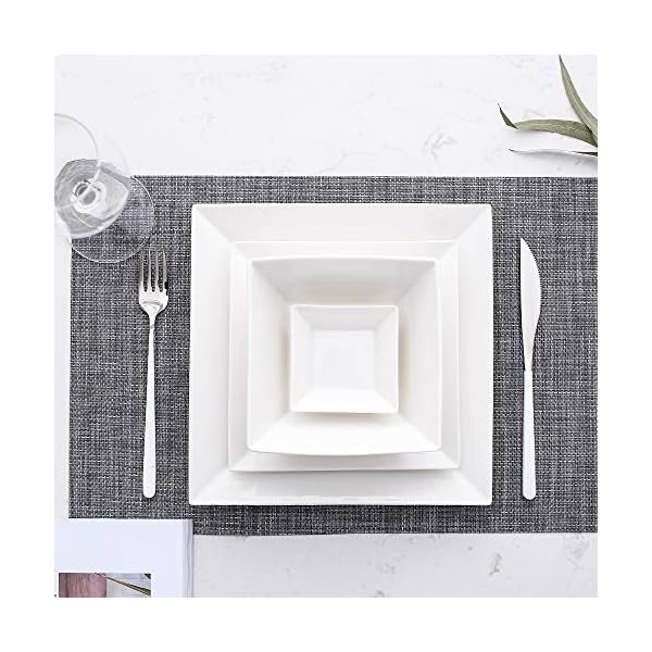 Porlien 24Piece Classic Square Dinnerware Set for 6Square Dinner