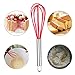 iLOME Silicone Spatula Utensil Set Heat-Resistant Non-Stick Cooking Baking Utensils with Hygienic Solid Coating Spatula Set 10 Pieces(Red)