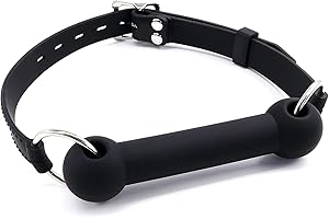 Open Mouth Silicone Bar Gags for Sex Games, Dog Bone BDSM Bite Gags, Bondage Restraints Sex Gags Muzzles, Silicone Sex Toys B
