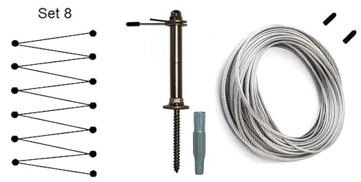Tutor 04 - SET08 - 21m de cable de acero inoxidable de 2 mm de ...
