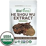 Biofinest He Shou Wu (Fo-Ti) Extract Powder - 100% Freeze-Dried Superfood - USDA Certified Organic Kosher Vegan Raw Non-GMO - Stamina Immunity Energy Tonic - for Smoothie Beverage Blend (4 oz)