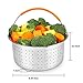 Instant Pot Accessories 6 or 8 qt Steamer Basket, Aiduy Stainless Steel Strainer Steamer Insert Vegetable Steamer Basket Egg Rack Stand with Premium Silicone Handle for Pressure Cooker and Pots