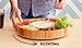 Rotating Appetizer Serving Platter - Taco Tray with Detachable Ceramic Dish - Lazy Susan Сhip and Dip Relish Dish - Bamboo Wood