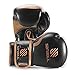 Sanabul Essential Gel Boxing Gloves for Men & Women, Kickboxing MMA, Muay Thai Gloves and Heavy Bag Training Punching & Sparring, Black/Copper 10 oz
