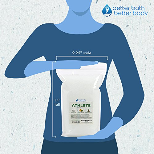 Athlete Bath Salt 128 Ounces Epsom Salt with Lavender, Pine, Peppermint and Eucalyptus Essential Oils Plus Vitamin C and All Natural Ingredients - Thumbnail 2