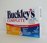 BUCKLEY'S COMPLETE 24 Caplets COUGH, COLD & FLU Extra Strength Relief for Day & Night