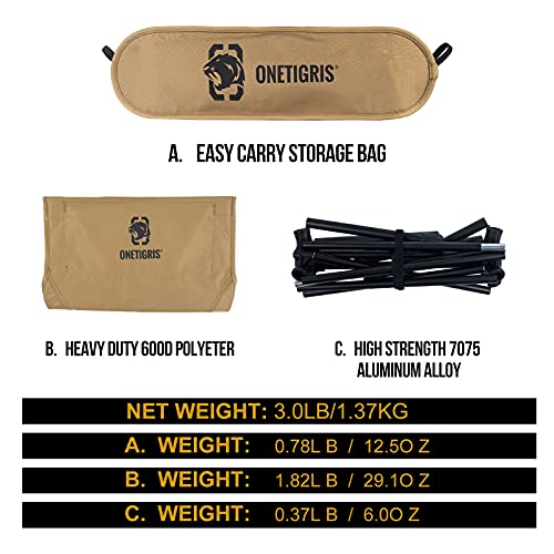 Camping Backpacking Chair High Back, 330 lbs Capacity