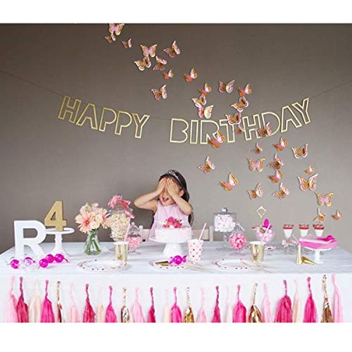 4 PinkBlume+Butterfly+Decorations+Removable+Livingroom