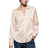 URBAN REVIVO Women's Long Sleeve Solid Shirt Perfect for Work and Dates
