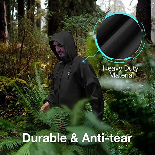 TideWe Rain Suit, Waterproof Raincoat Breathable Lightweight 2 Pieces Rainwear for Men (S-3XL)