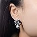 XZP Women's Fashion Earring Gifts Simulated Pearl Flower Stud Earrings with Crystal for Women