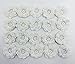PEPPERLONELY Brand 20PC Cream White 8 Petals 2 Inch Crocheted Flower Appliques Embellishments