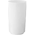 Drinique Tall Unbreakable Highball Glasses (Set of 4) 14oz Reusable, Shatterproof, Tritan Plastic Drinking Glasses - White