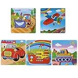 Sumnacon 16 Pieces Wooden Jigsaw Puzzles, Fancy