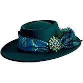 Wide Brim Women Fedora Hat- Panama Dress Hats for Party 2025