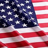 ANLEY® [Fly Breeze] American US Flag 4x6 Foot Polyester - Vivid Color and UV Fade Resistant - Canvas Header and Brass Grommets- USA Banner Flags 4 X 6 Ft