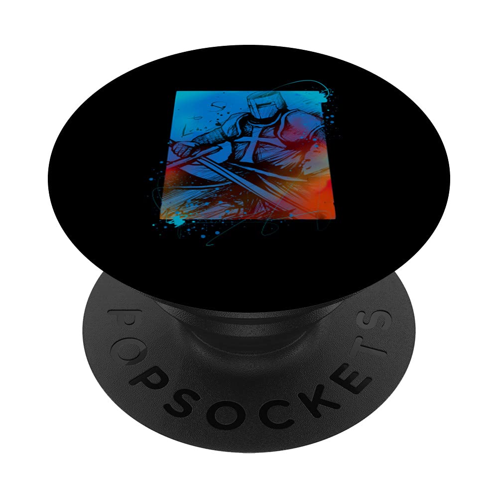 Crusader On Horse Knight Templar Gift PopSockets Swappable PopGrip