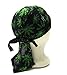 Green Marijuana Bandana Cap/Do Rag/Biker Hat