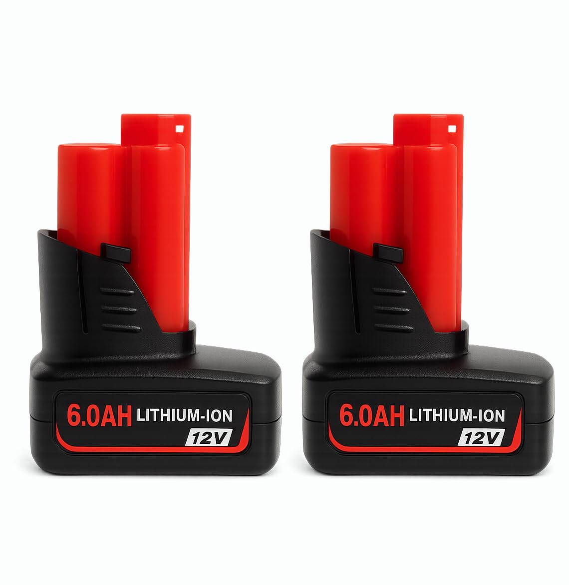 Photo 1 of VOLT1799 2-Pack 6.0Ah 12V M-12 Batteries Replacement for Mliwaukee M12 Battery, Compatible with Milwaukee 12V Cordless Power Tools