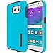 Incipio Dualpro Detail Hard Shell Case with Silicone Core for Samsung Galaxy S6 - Retail Packaging - Neon Blue/Charcoal