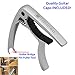 Certain Way Guitar Stand for Acoustic, Electric, Classic and Bass – Capo Included - Ultimate Folding Portable Musical Instruments Holder – 14.6oz – Silver
