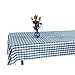 Ottomanson Vinyl Tablecloth Checkered Design Indoor & Outdoor Non-Woven Backing Tablecloth, 55