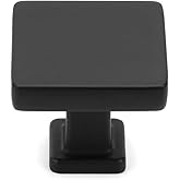 KOOFIZO 10 Pack Black Cabinet Knobs Matte Black Drawer Knobs K08 Square Single Hole Cabinet Pulls for Cabinets Drawer Dresser Cupboard Bedroom Closet Bathroom Vanity
