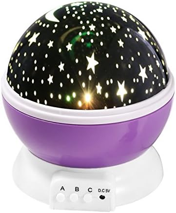 Christmas night lights, sky lights rotating projector, 360-degree rotating colorful moon night lights baby child's gift bedroom nursery decoration