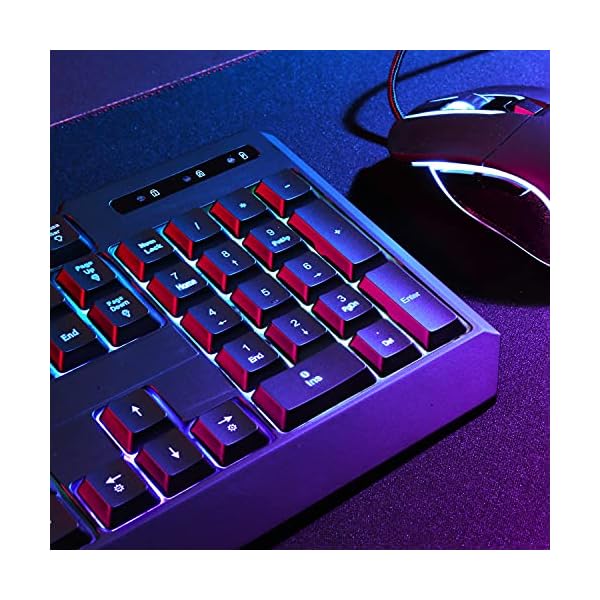 KLIM-Chroma-Wireless-Keyboard-UK-Layout-Slim-Durable-Ergonomic-Quiet-Waterproof-Silent-Keys-Backlit-Wireless-Gaming-Keyboard-For-Laptop-PC-Gamer-PS4-Mac-NEW-2021-VERSION-Black KLIM Chroma Wireless Keyboard UK Layout + New version 2023 + Slim, Durable, Ergonomic, Quiet, Waterproof, Silent Keys…