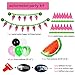 fozi cozi,144PCS Watermelon Birthday Party Decorations Set-Summer Birthday Party Supplies(Include Watermelon Decor Balloons Cupcake Toppers,Etc.),Pink