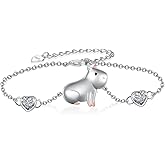 TYSO Capybara Bracelet 925 Sterling Silver Capybara Gifts Capybara Stuff Cute Capybara Bracelet Jewelry for Women