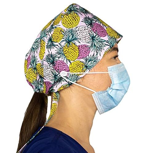 thumbnail image 2 of Working Bouffant Hats With Sweatband - Adjustable Tie-Back For Women & Men 2 of 13