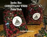 Christmas Tree Scente4d Potpourri Putka Pods scented Christmas Tree Fragrance- Jumbo 9 cup bag labeled with Primitive Christmas Tree label