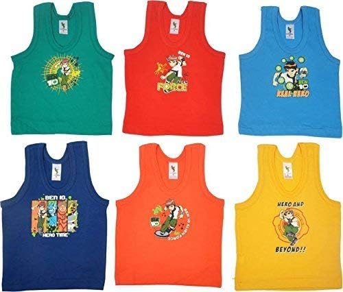 Cucumber New Born Infant Sleeveless Sando Vest Housiry Baby Girls&Boys Unisex Skin Friendly 100% Cotton Vest Size XL(18-24)(6pcs)